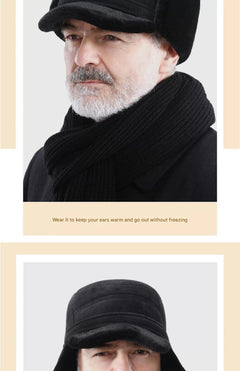 Winter hat on mannequin showcasing ear protection