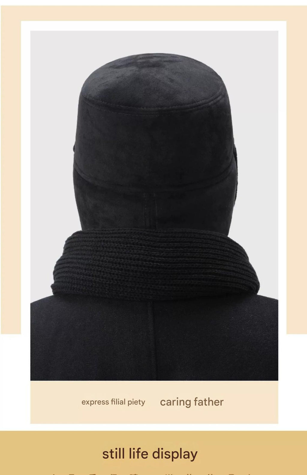Elegant winter cap for older men