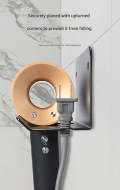 Compact No-Drill Dyson Hair Dryer Stand in Silver