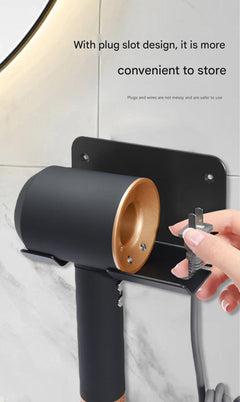 Compact No-Drill Dyson Hair Dryer Stand in Gray