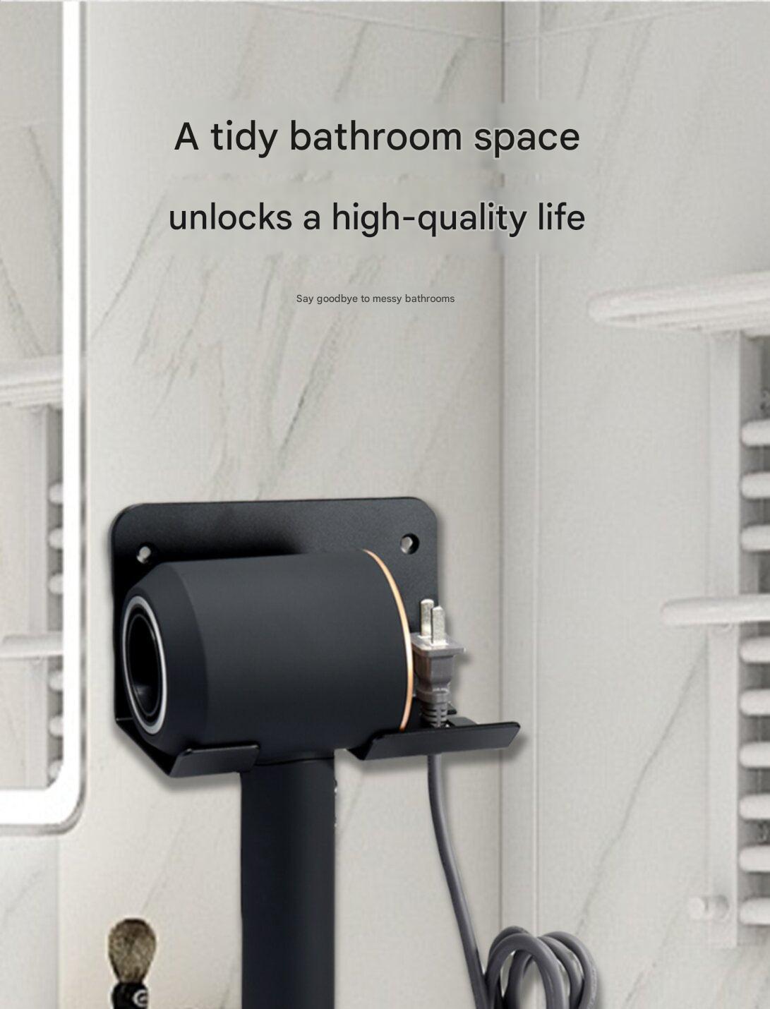 Stylish Aluminium Hair Dryer Stand in Use
