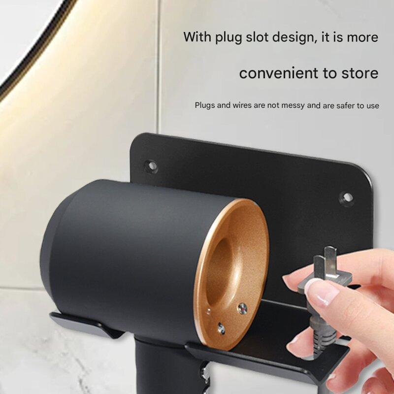 Compact No-Drill Dyson Hair Dryer Stand in Gray