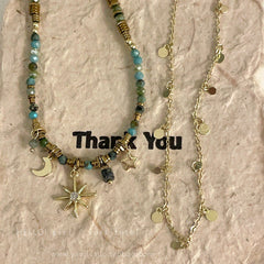 Elegant vintage layered necklace on display