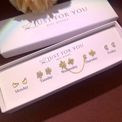 Charming S925 Silver Heart Cat Ear Studs on display