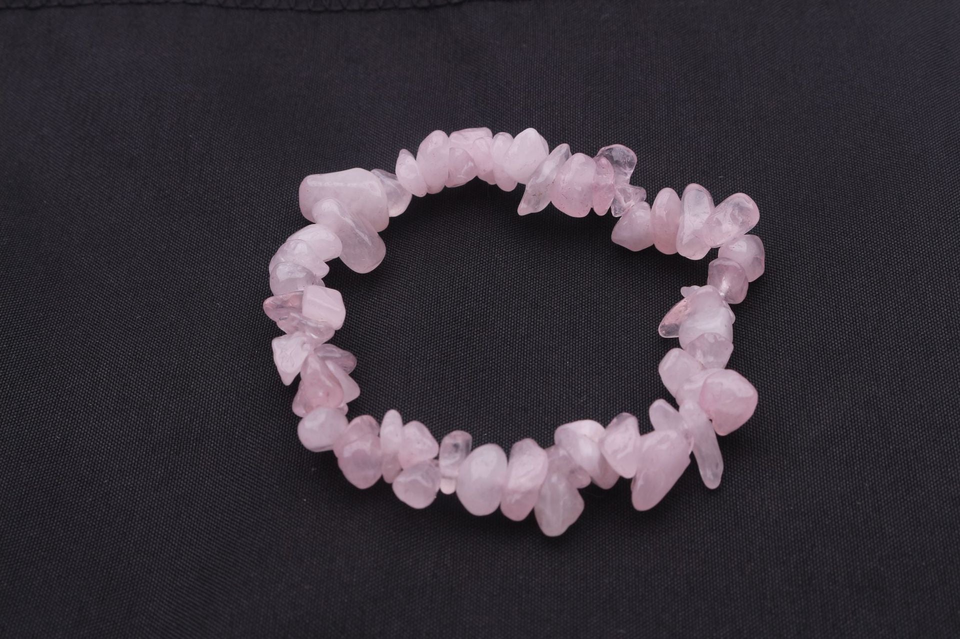 Vibrant handmade natural stone beaded bracelet displayed