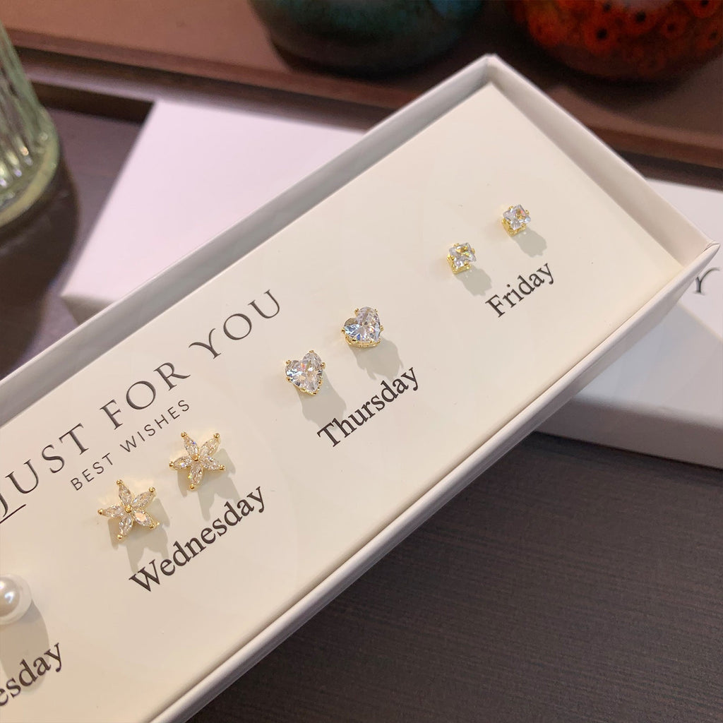 Elegant Zirconia S925 Silver Earring Set Image 10