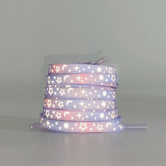 All colour options of glow-in-the-dark laces