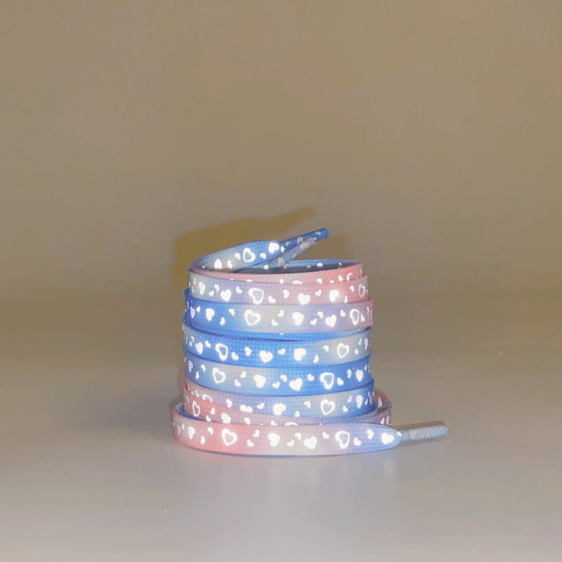 Image of white reflective star galaxy shoelaces