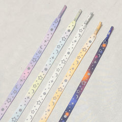 All colour options of glow-in-the-dark laces