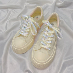 Lifestyle image showcasing galaxy shoelaces in use