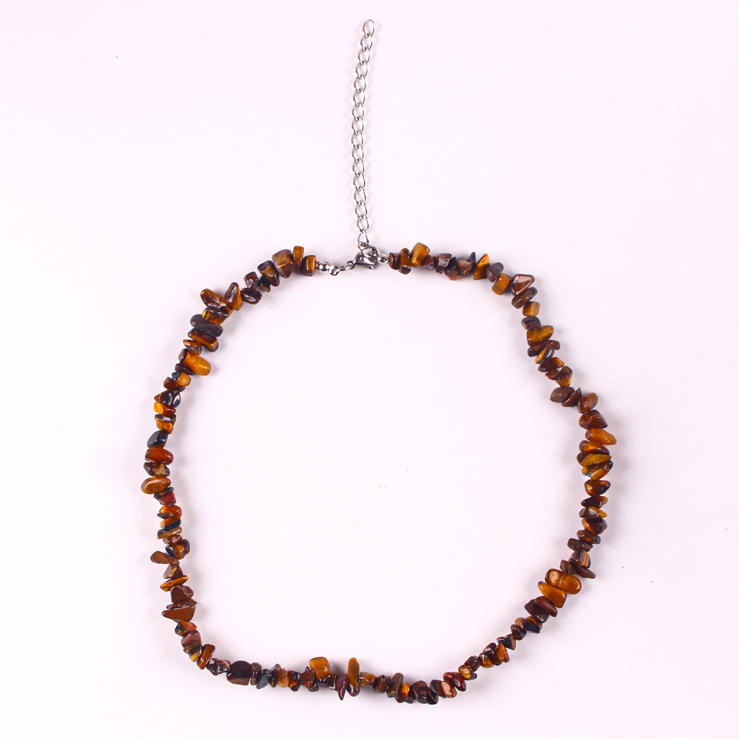 Close-up of unique crystal necklace design