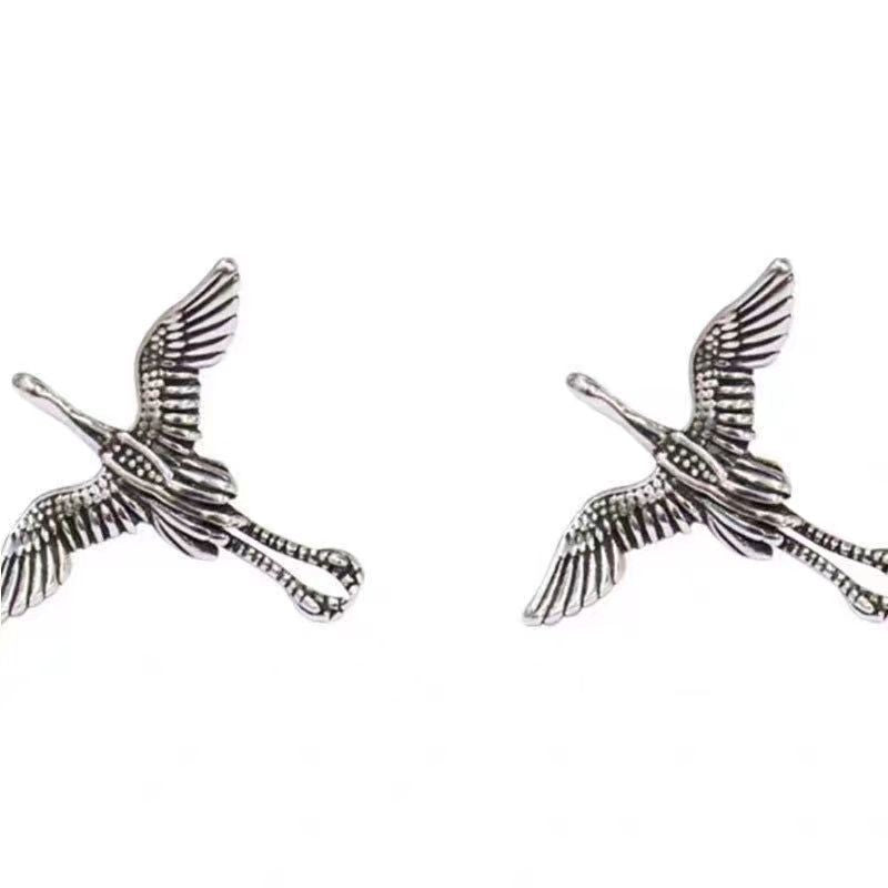 Elegant Flying Crane Alloy Drop Earrings image 5