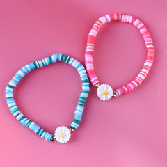 Bright Summer Polymer Clay Daisy Bracelet Image 2