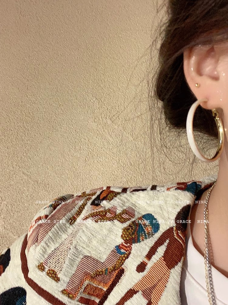 Stylish oversized earrings perfect for events