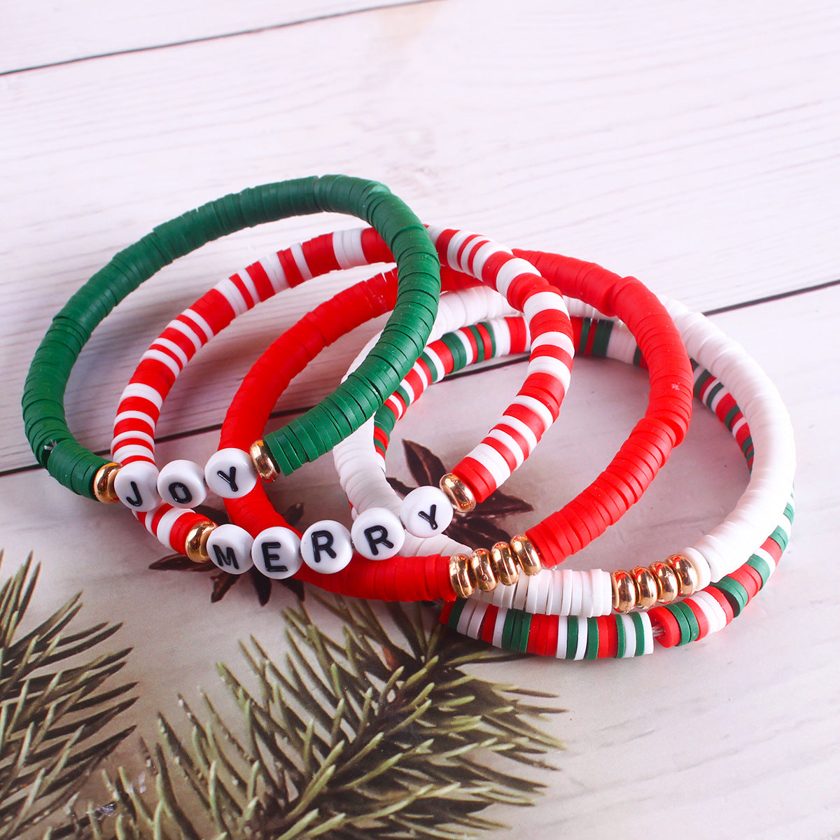 Elegant Handmade Soft Clay Beaded Bracelet Image 2
