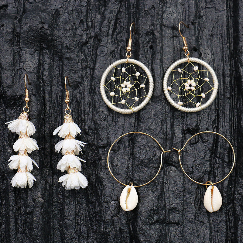 Assorted colours of dreamcatcher earrings