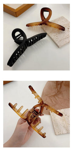 Various colour options for resin hair claw clips