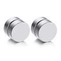 Model wearing beautiful titanium magnetic ear studs