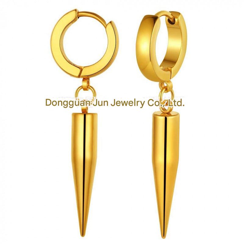 Elegant black round earrings image for men