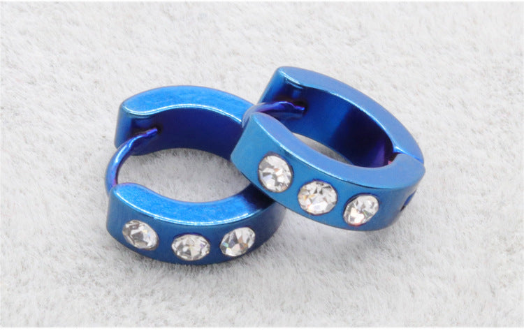 Lightweight geometric hoop earrings displayed on a model