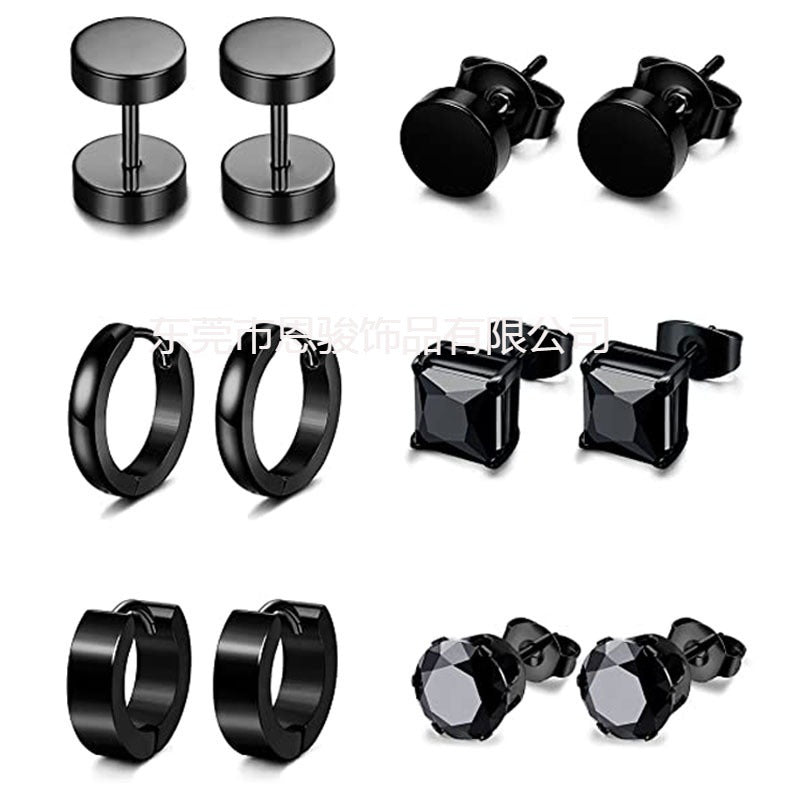Elegant zirconia earring set displayed