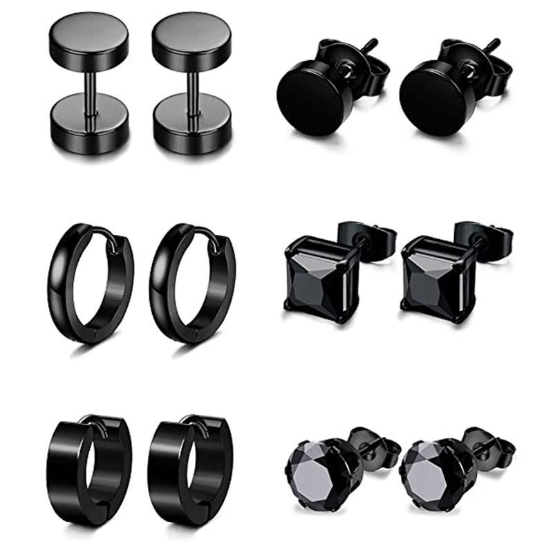 Versatile unisex zirconia earrings styled
