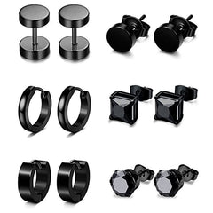 Versatile unisex zirconia earrings styled