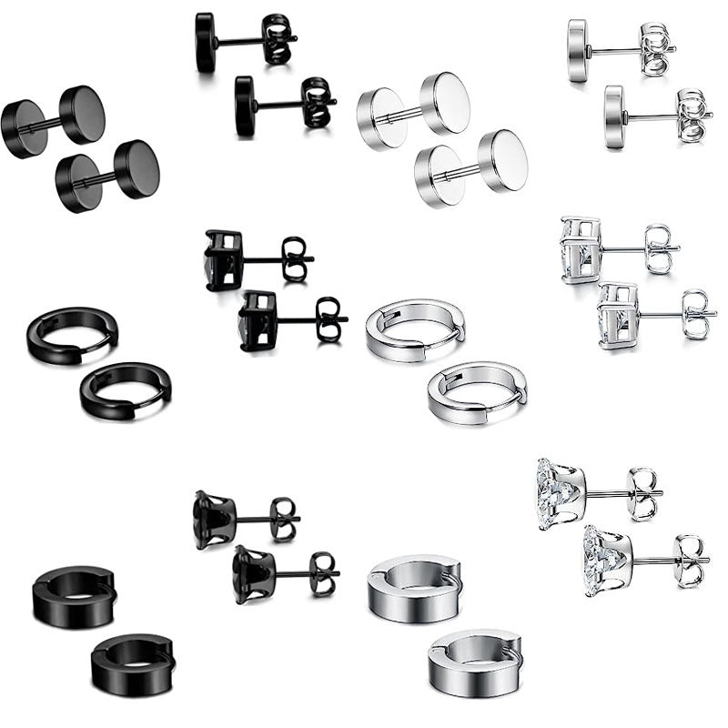 Stainless steel earrings in fashionable setting