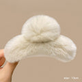Elegant hair accessory for women with rabbit fur texture