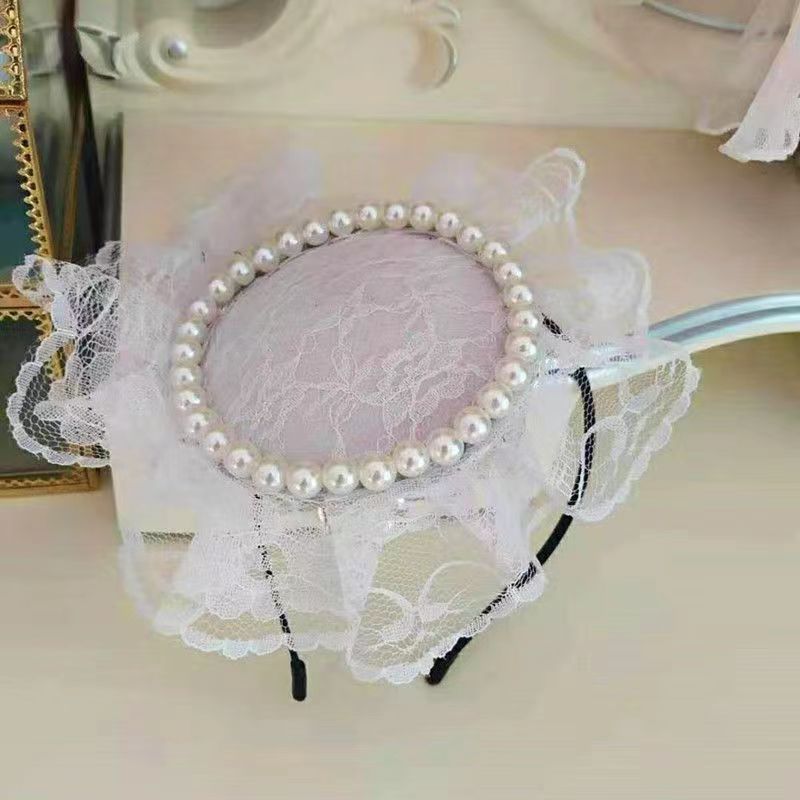 Stylish Vintage Hat Headband with lace detail image 7