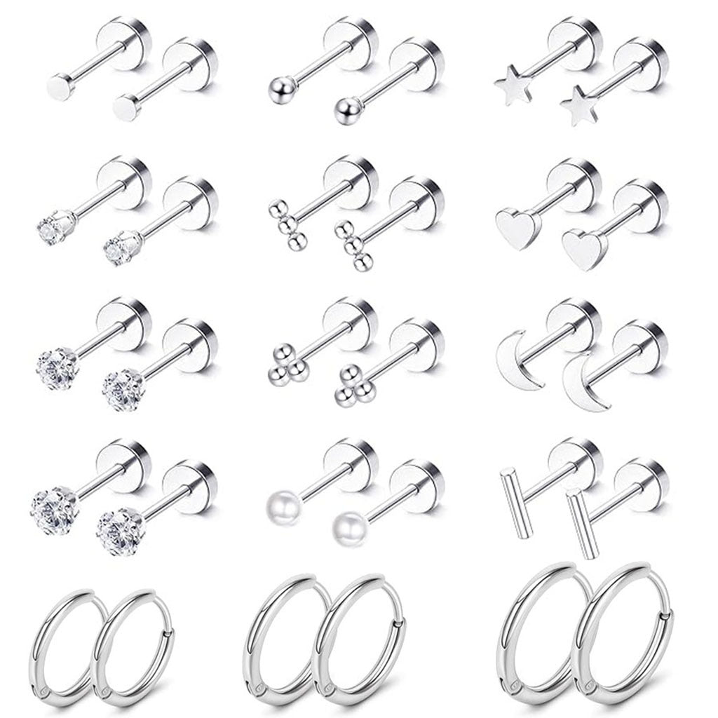 Elegant metallic earrings with geometric designs