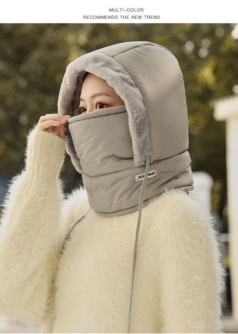 Khaki cycling hat for winter