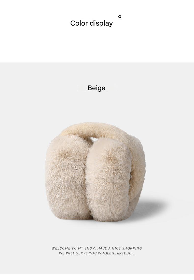 Grey foldable ear muffs for women