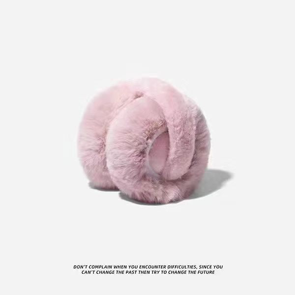 Stylish black winter earmuffs for women
