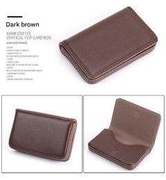 Elegant business card holder with magnetic closure