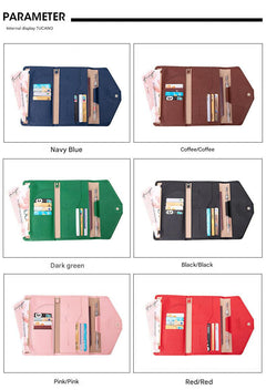 Red durable PU leather passport holder