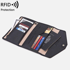 Coffee colour RFID blocking passport wallet