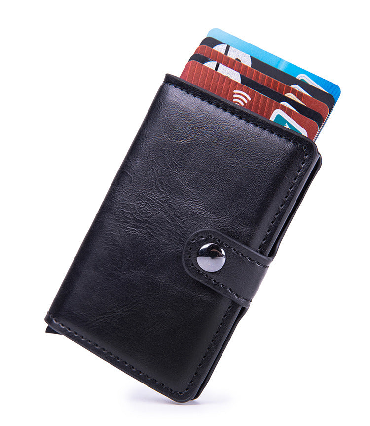 PU card holder in blue colour with cards