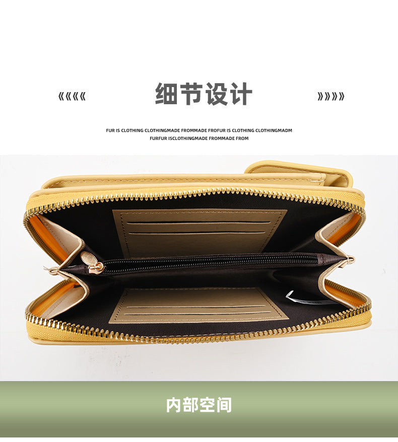 Elegant black leather crossbody bag for women