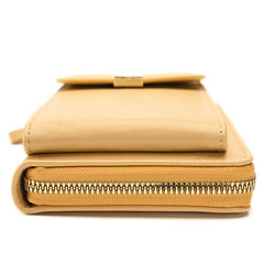 Chic yellow PU leather handbag designed for women