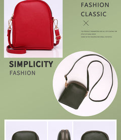 Chic Color-Block Mini Round Bag open zipper