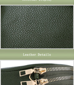Chic Color-Block Mini Round Bag open zipper