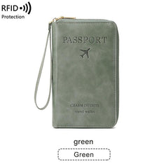 RFID passport holder in brown