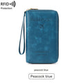 RFID passport holder in dark blue