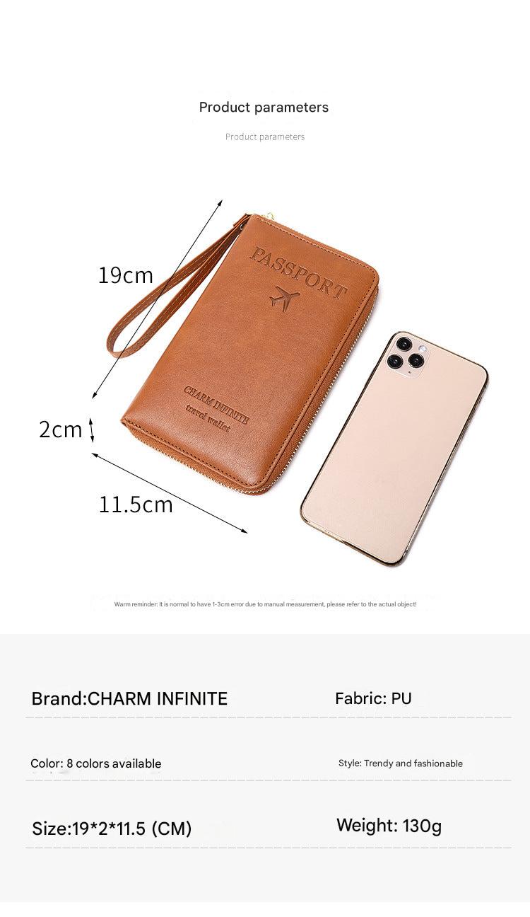 RFID passport holder in brown