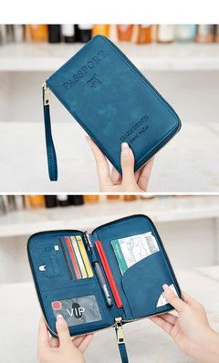 RFID passport holder in black