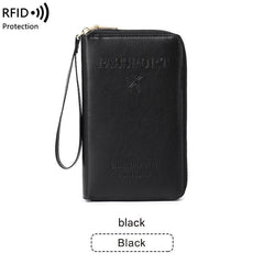 RFID passport holder in peacock blue