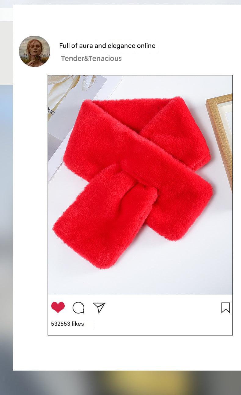 Cozy Multi-Color Faux Fur Scarf Image 8