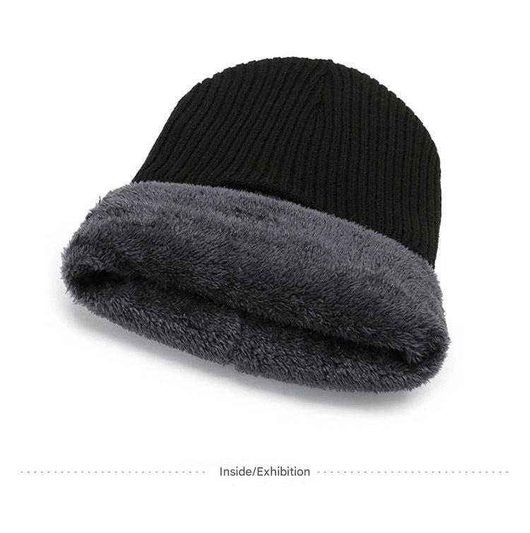 Fashionable unisex winter hat in navy blue