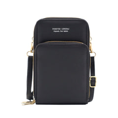 Versatile light purple shoulder bag
